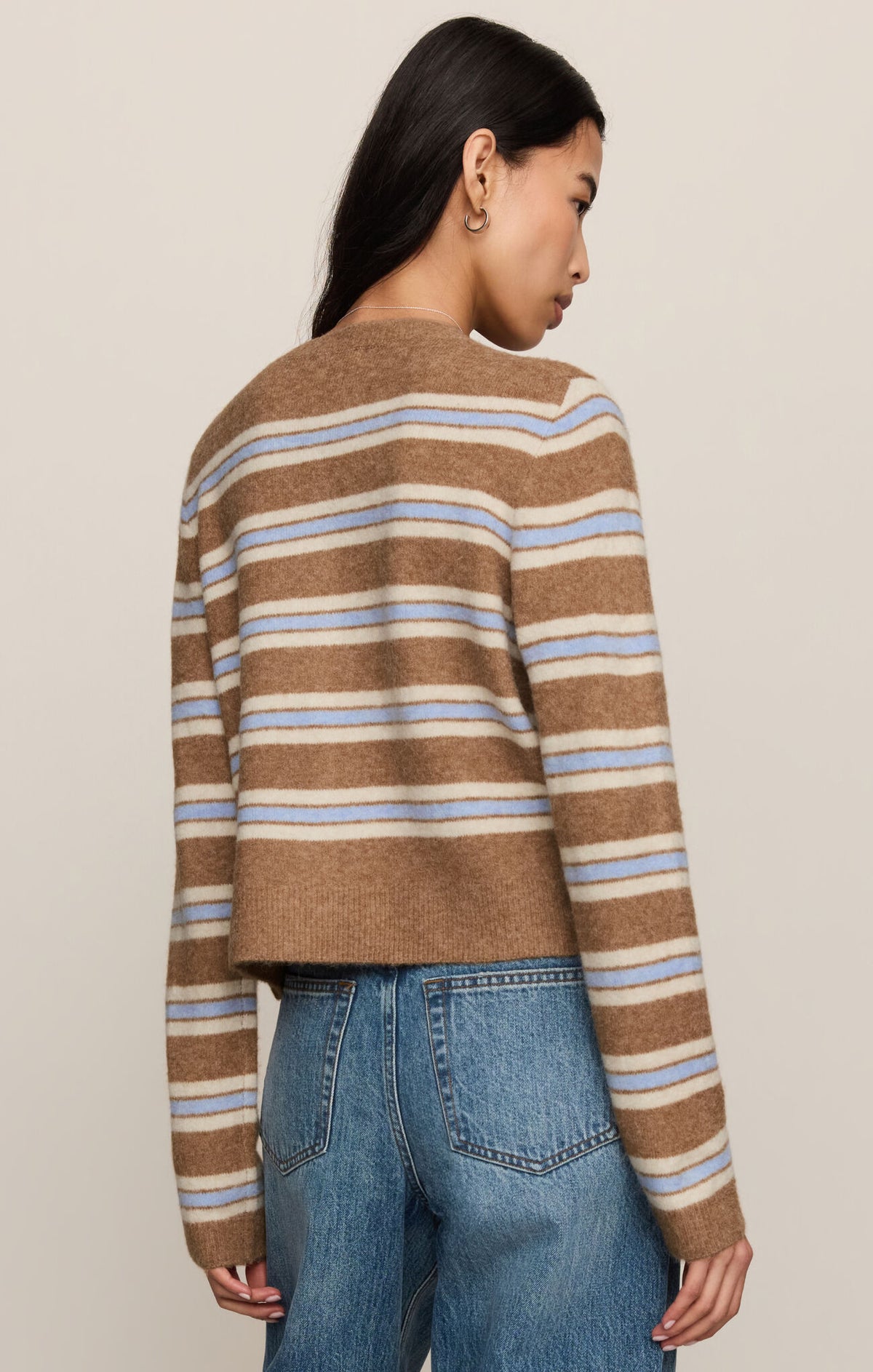 Z Supply Madina Stripe Cardigan-Golden