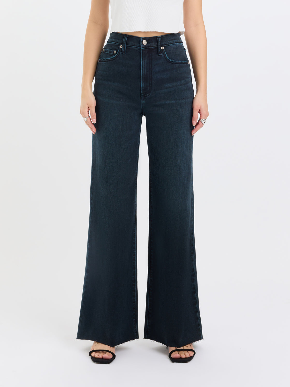 Far Out High Rise Wide Leg- Midnight