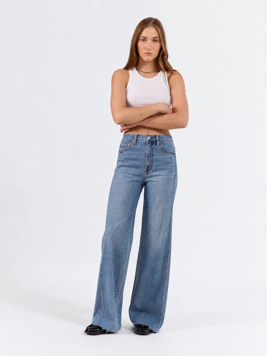 Far Out High Rise Wide Leg- Make Believe