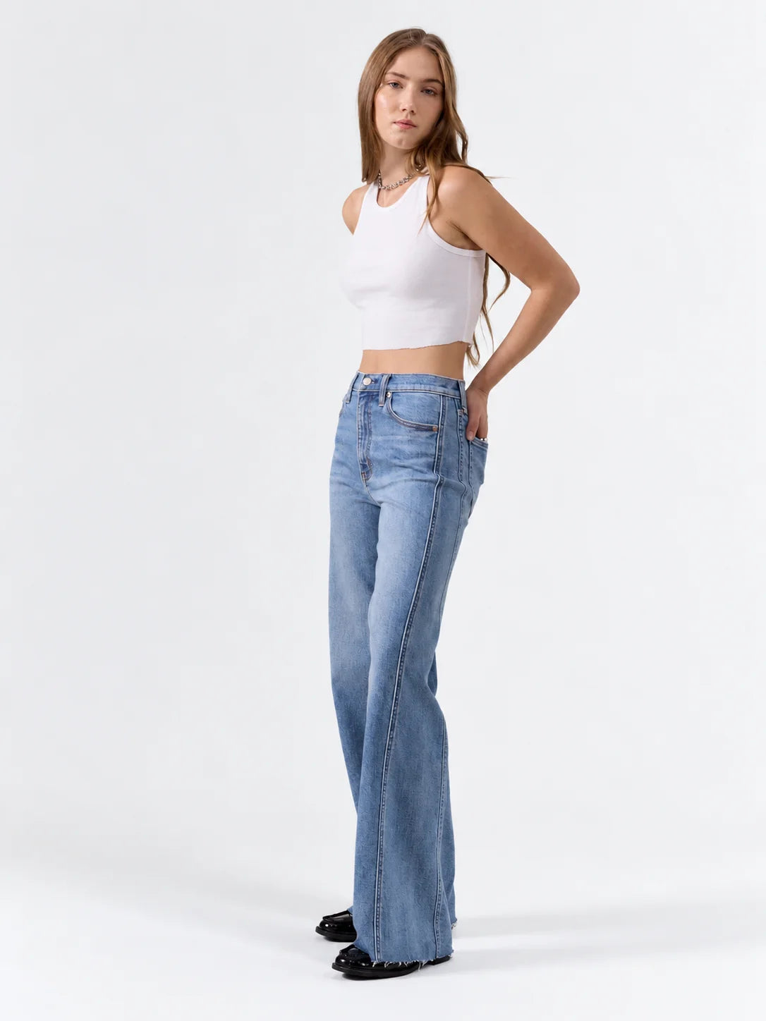 Far Out High Rise Wide Leg- Make Believe