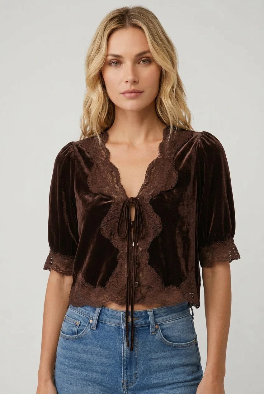 Dorothie Top- Dark Toffee