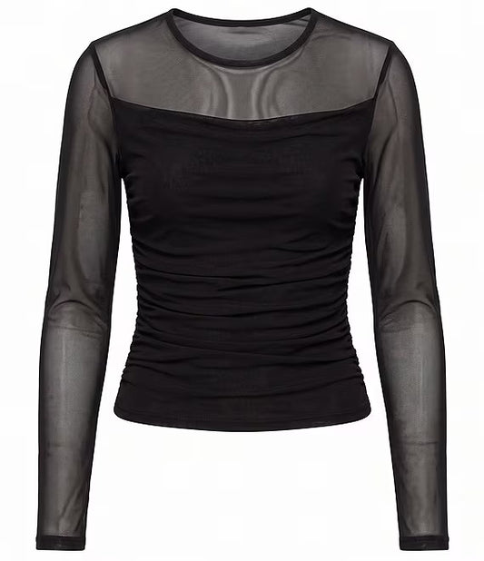 Lillie-Marie Knit Top- Black