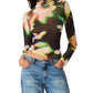 Fiona Floral Mesh Mock Neck Top