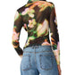 Fiona Floral Mesh Mock Neck Top