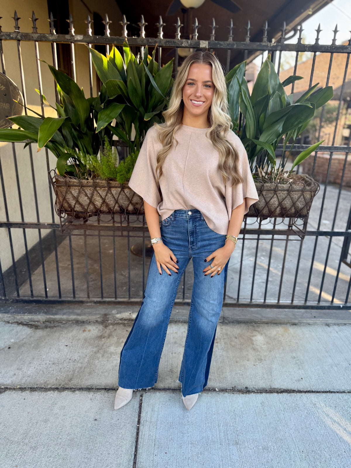 Nadia Sweater Top- Oatmeal