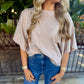 Nadia Sweater Top- Oatmeal