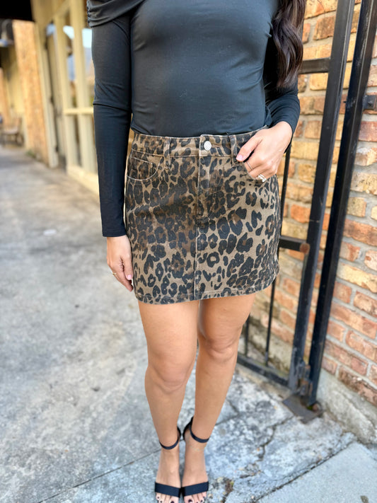 Cheetah Mini Skirt