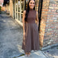 Polly Polka Dot Maxi- Brown