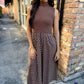 Polly Polka Dot Maxi- Brown