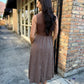 Polly Polka Dot Maxi- Brown