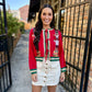 Queen Nutcracker Cardigan- Red & Green