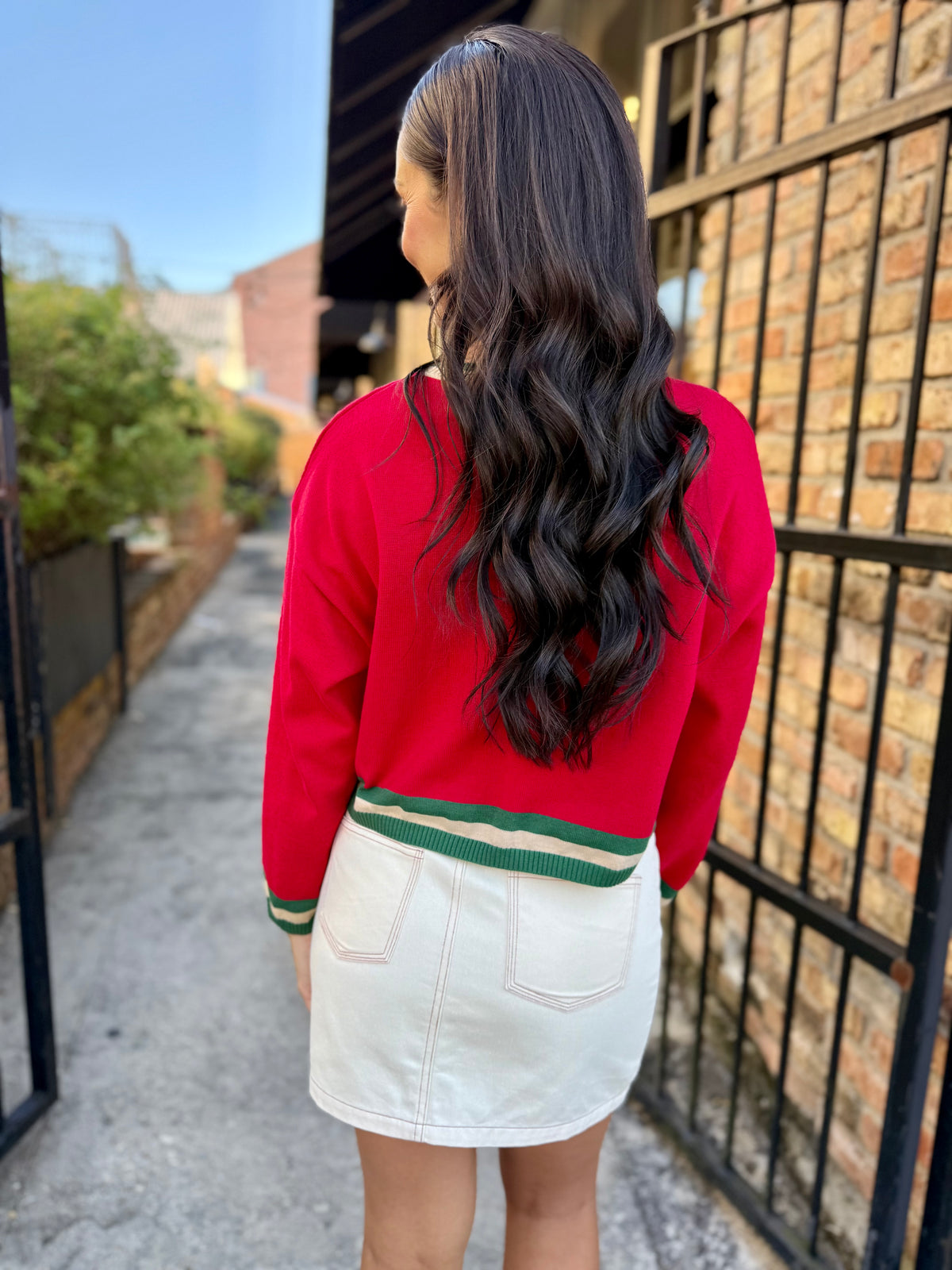 Queen Nutcracker Cardigan- Red & Green