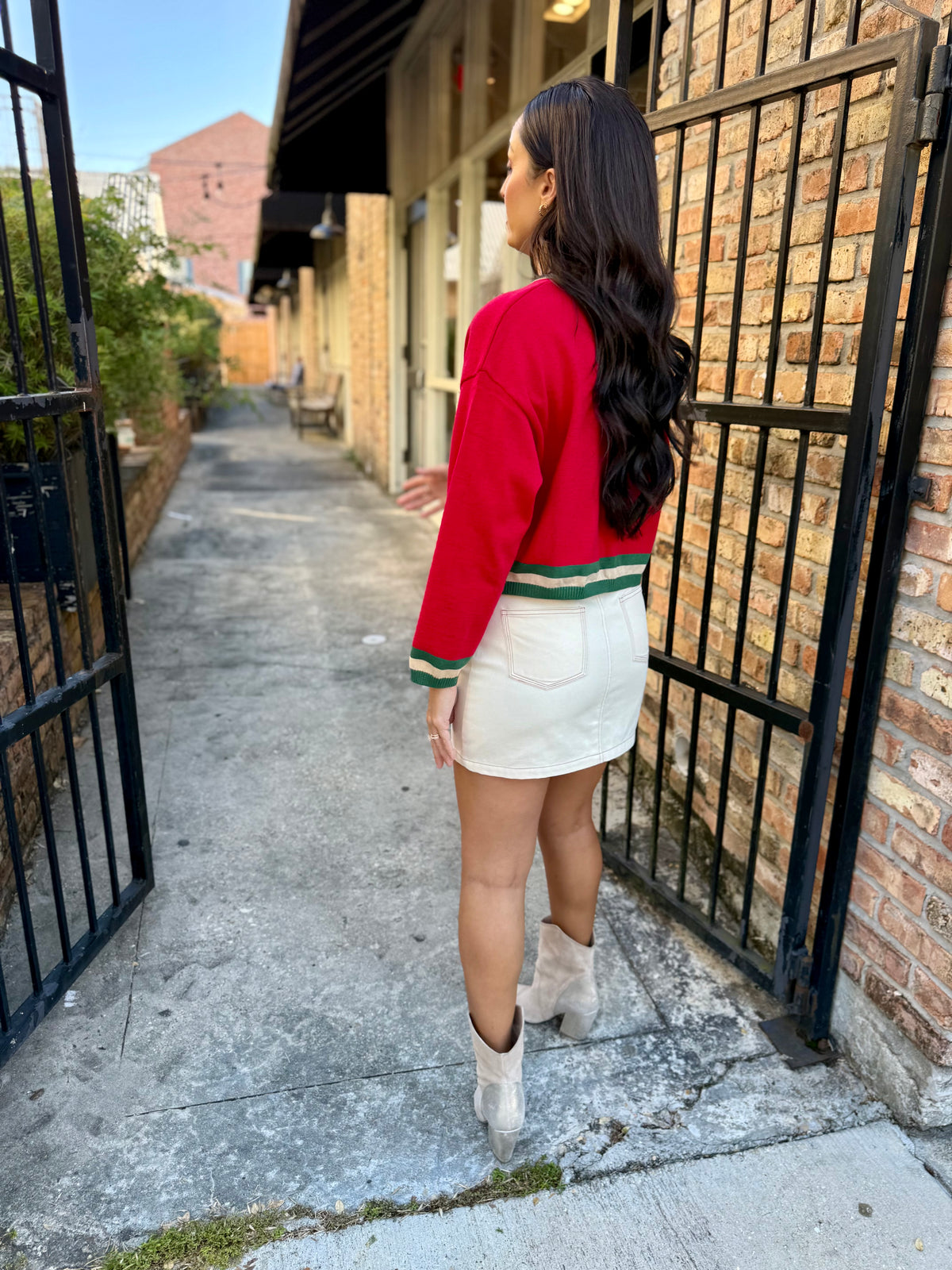 Queen Nutcracker Cardigan- Red & Green
