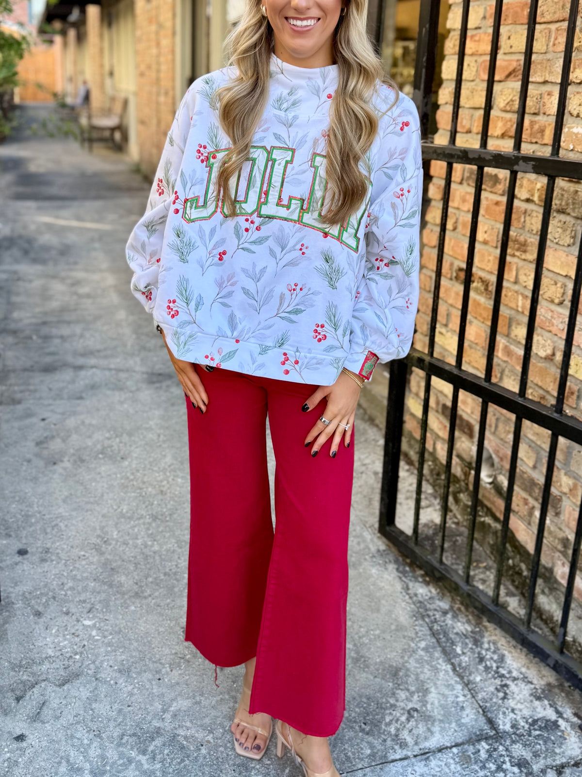 Queen Holly Jolly Mock Sweatshirt
