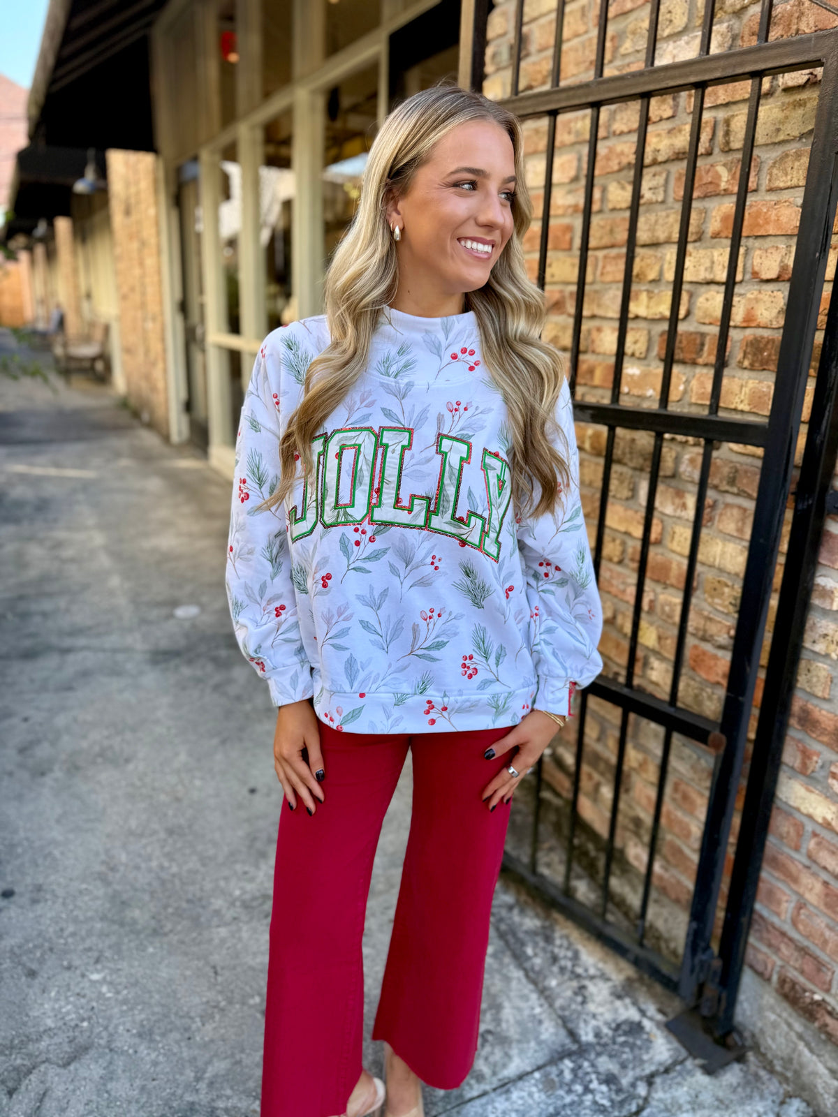 Queen Holly Jolly Mock Sweatshirt