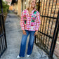 Queen Plaid Nutcracker Button Up Top