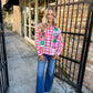 Queen Plaid Nutcracker Button Up Top