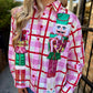 Queen Plaid Nutcracker Button Up Top
