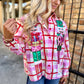 Queen Plaid Nutcracker Button Up Top