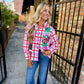 Queen Plaid Nutcracker Button Up Top