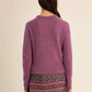 Roxanne Button Cardigan- Purple/Mauve