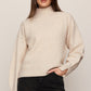 Z Supply Nessa Mock Neck Sweater- Oatmeal
