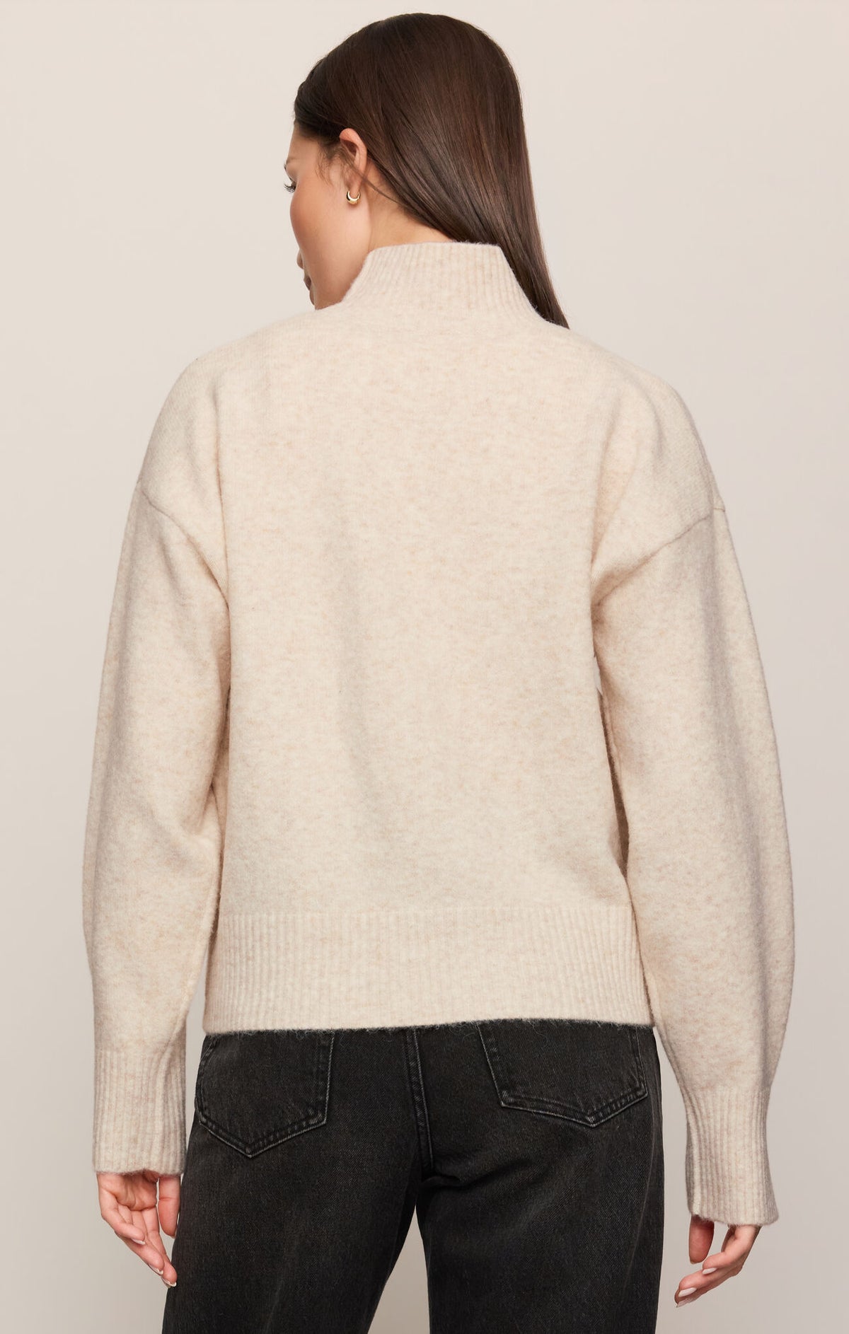 Z Supply Nessa Mock Neck Sweater- Oatmeal