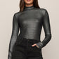 Z Supply Afterglow Sparkle LS Top- Black