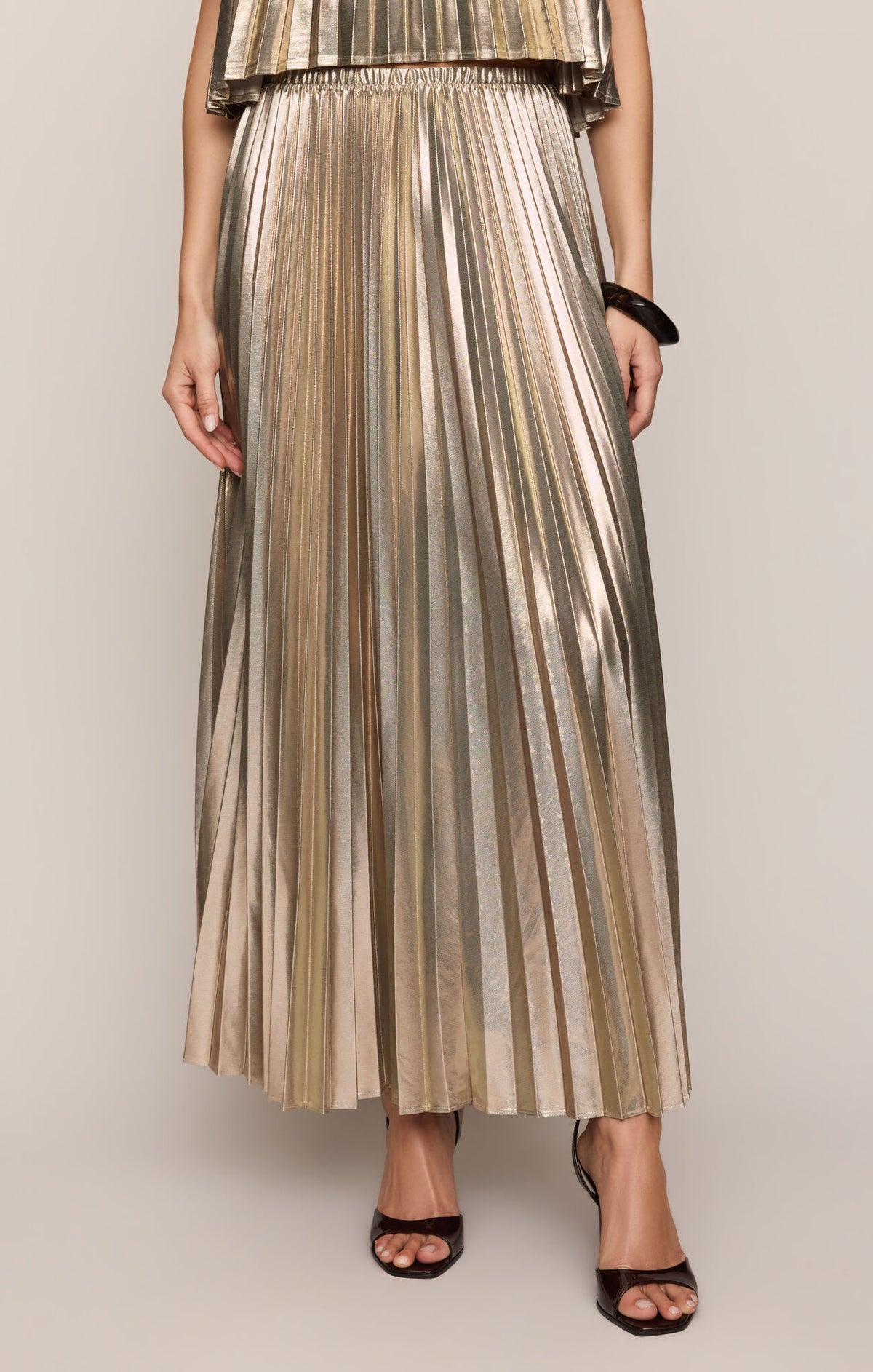 Z Supply Starlit Soiree Skirt- Gold