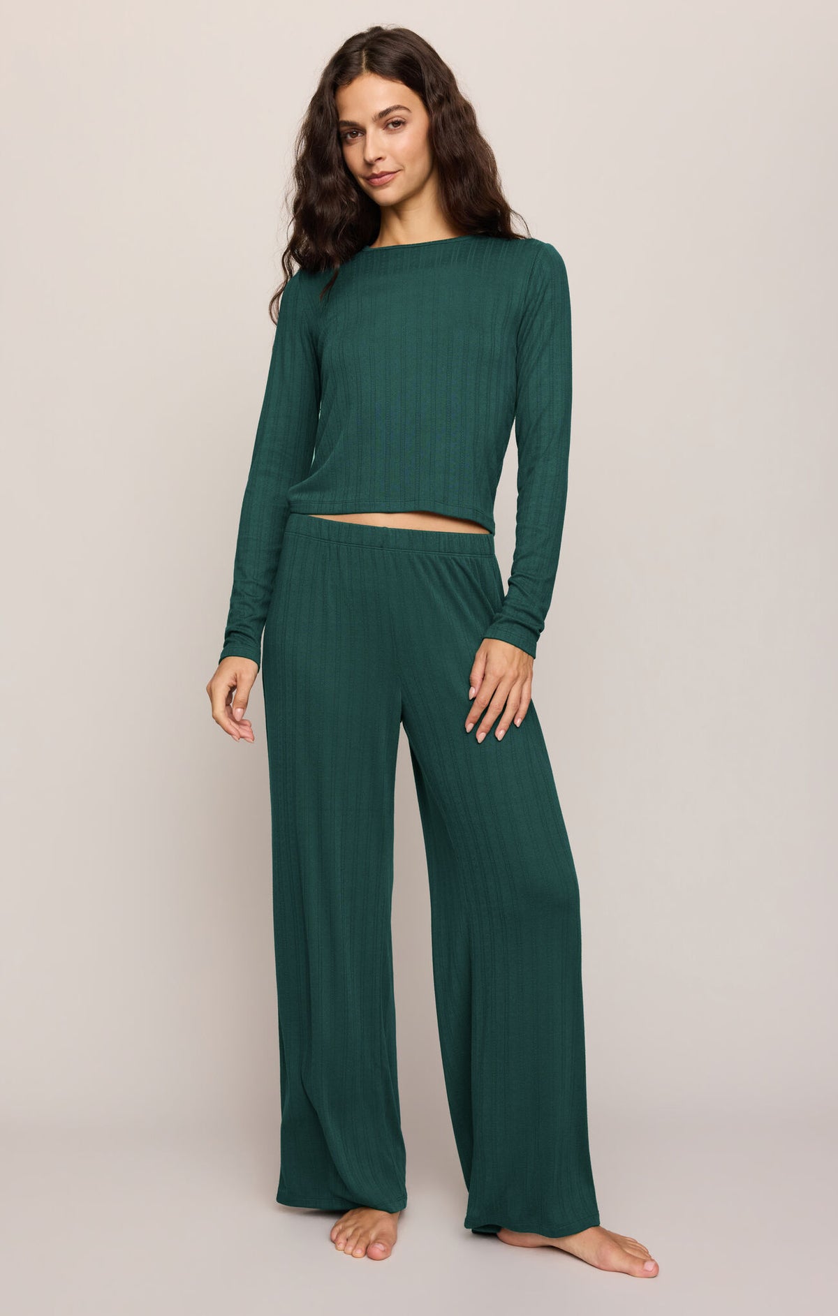 Z Supply Aries Knit LS Top- Velvet Green