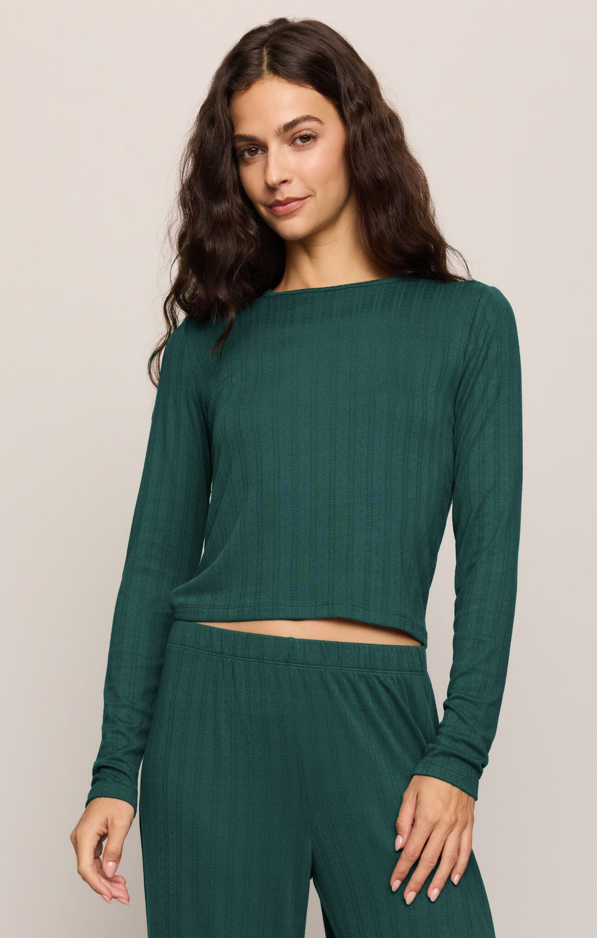Z Supply Aries Knit LS Top- Velvet Green