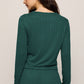Z Supply Aries Knit LS Top- Velvet Green