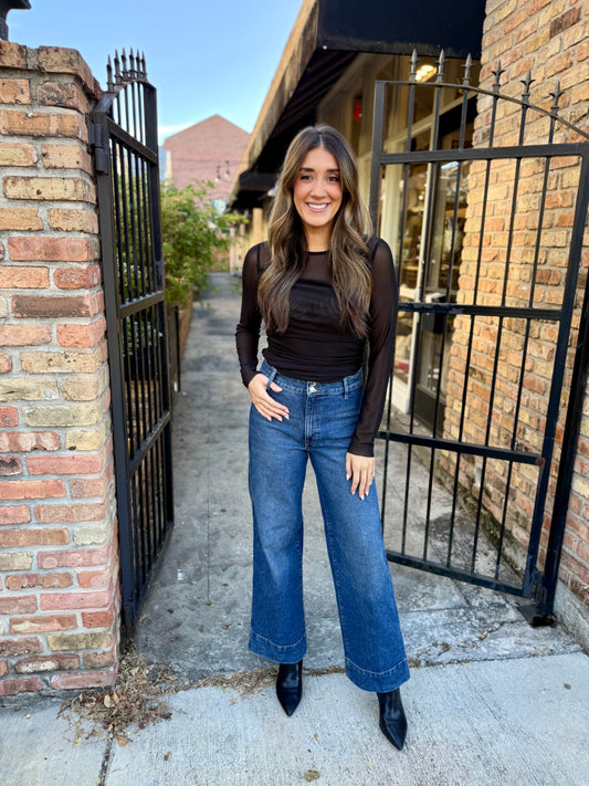 Lillie-Marie Knit Top- Black