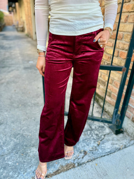 Cranberry HR Wide Leg Denim