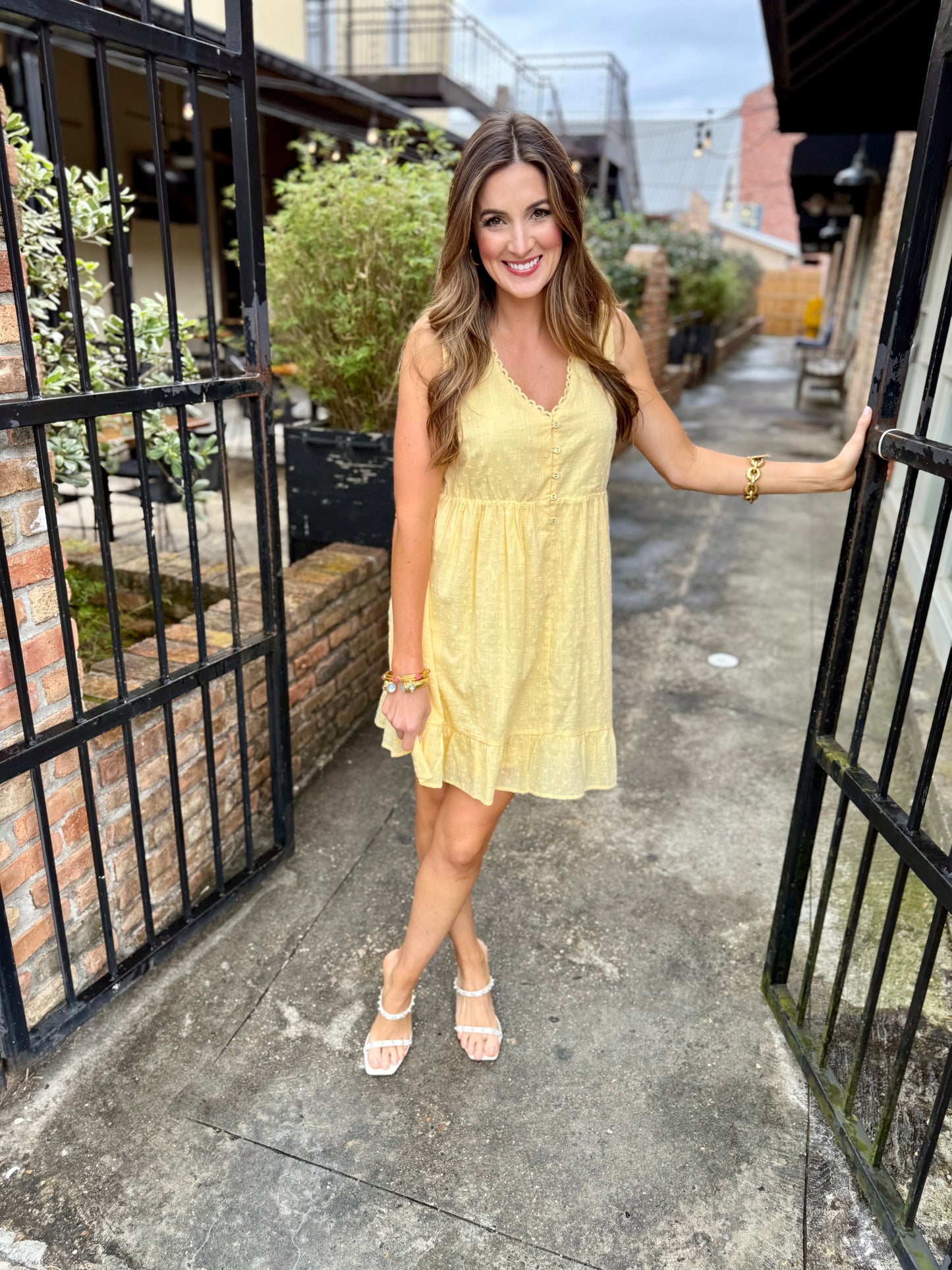 Sunlit Whimsy Mini Dress- Yellow
