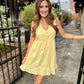 Sunlit Whimsy Mini Dress- Yellow