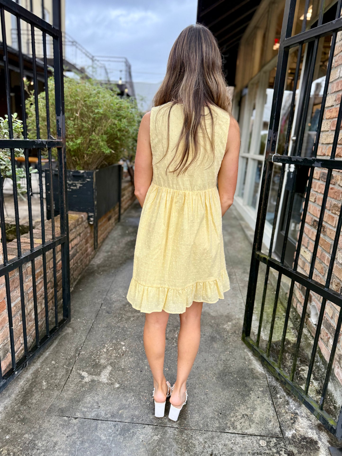 Sunlit Whimsy Mini Dress- Yellow
