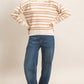 Devin Striped Sweater- Taupe