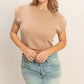 Cuddy Cap Sleeve Top- Lt. Brown