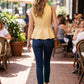 Chad Boatneck Peplum- Yellow