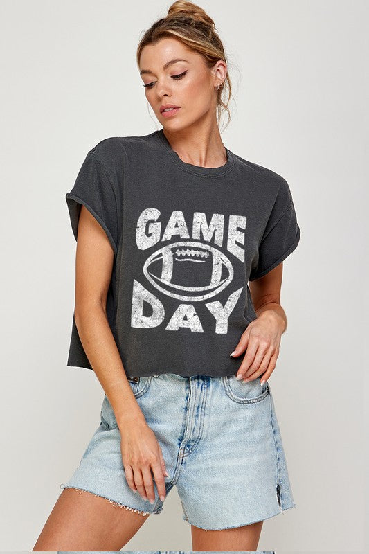 Basic Game Day Graphic Tee- Pepper