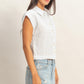 Barry Striped Button Up Top- Blue