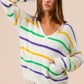 Hardy MG Stripe V-Neck Sweater