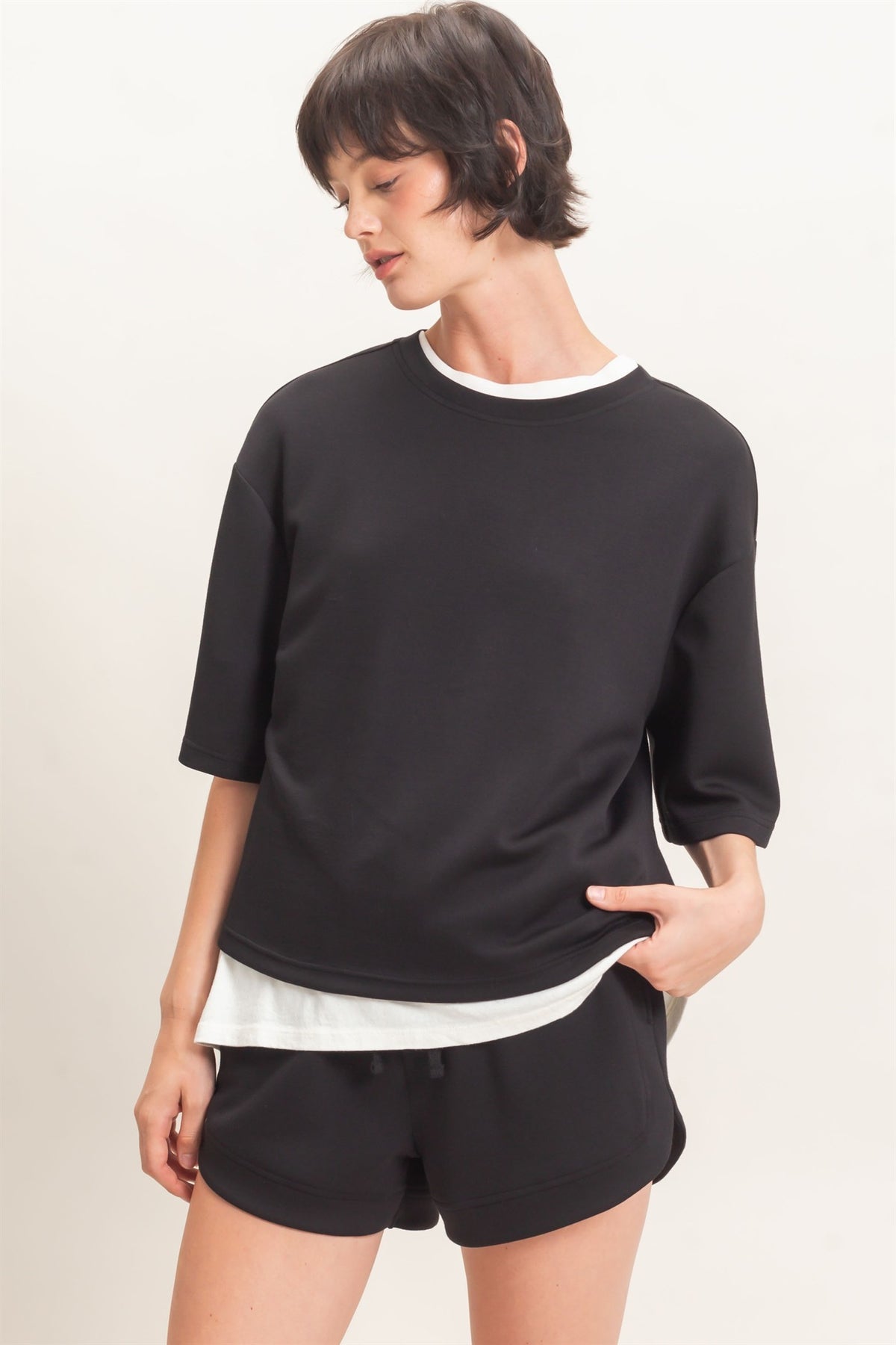 Dalton Loose Fit Top- Black