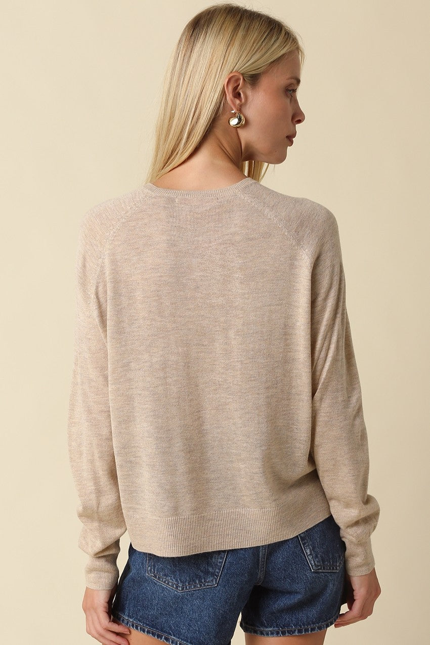Natalie Basic Sweater- Melange