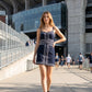 Lina Contrast Mini Dress- Navy/White