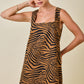Tiger Print Square Shift Dress