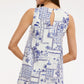 Vintage Palm Boat Neck Plain Mini Dress