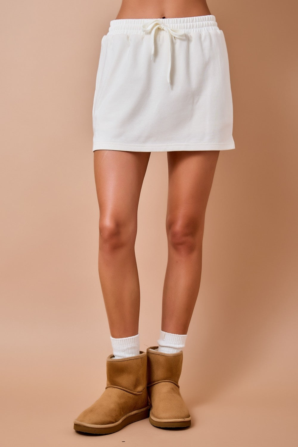Lounge Mini Skort- Ivory