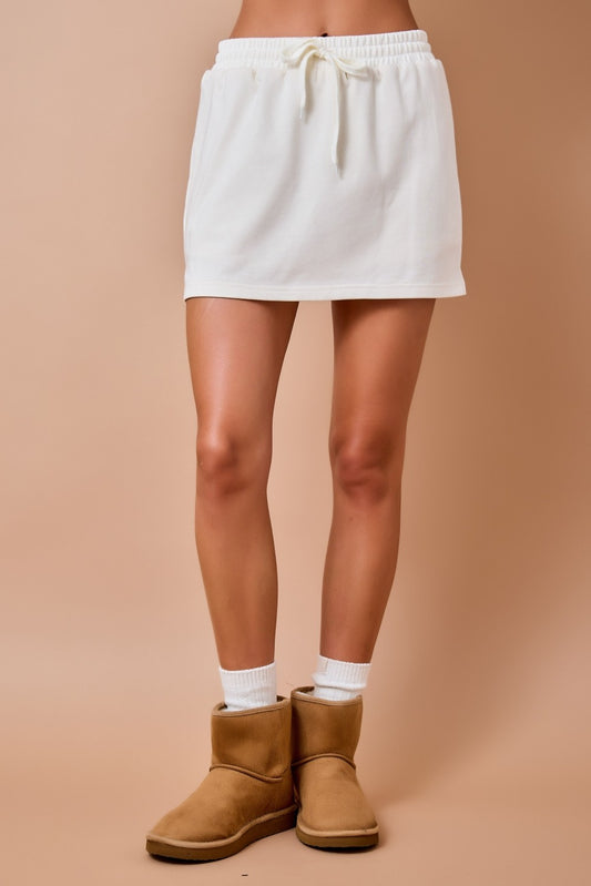 Lounge Mini Skort- Ivory